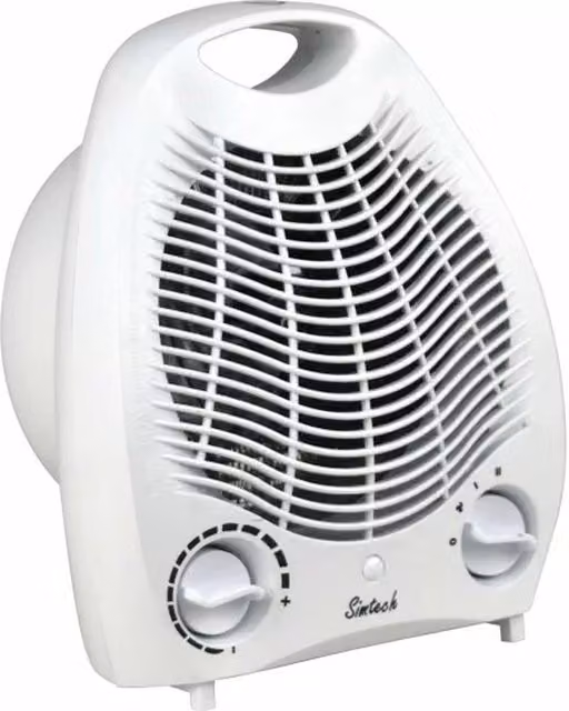 UMKY KM1711 Electric Fan Heater and Cooler with Overheat Protection, White