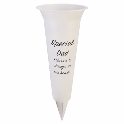 VFM e-Store Memorial Condolence Planter Ornament, White, H 32.5 cm x W 10 cm – 1