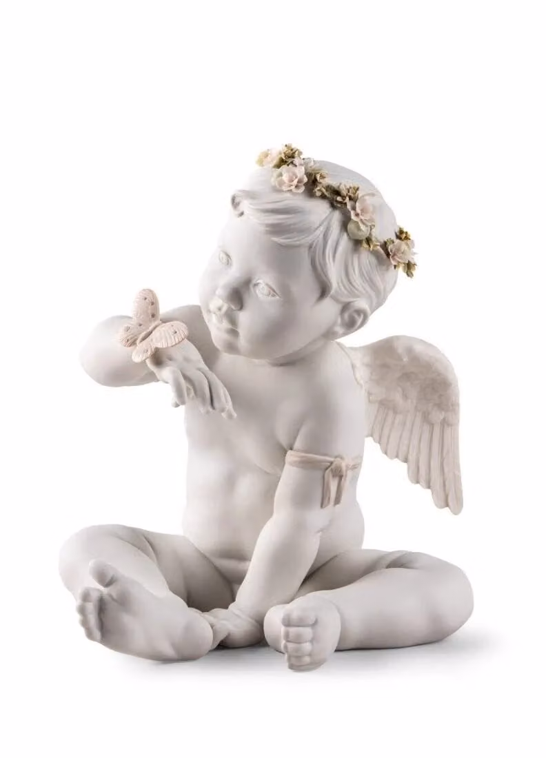 Lladró The Magic of Nature Limited Edition White Porcelain Angel Sculpture