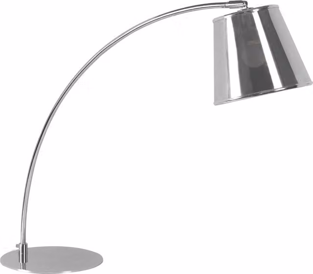 Orsina Modern Chrome Table Lamp with PVC Shade in Silver