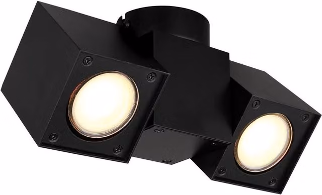 Netlighting Erin Twin Ceiling Spotlight in Matt Black with 2x GU10 Adjustable Lamps – 5