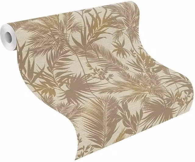 Havendro Kalahari Palm Leaf Tropical Botanical Wallpaper in Brown – 1