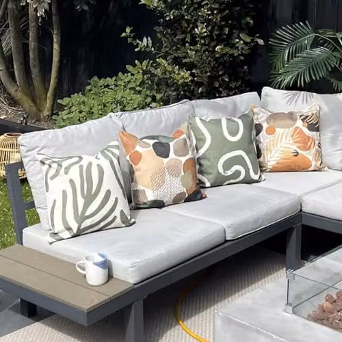 icon Kyoto Collection Indoor Outdoor Cushion Set of 2, Graphic Boho Design, W/D/H: 43 x 43 x 43 cm – 3