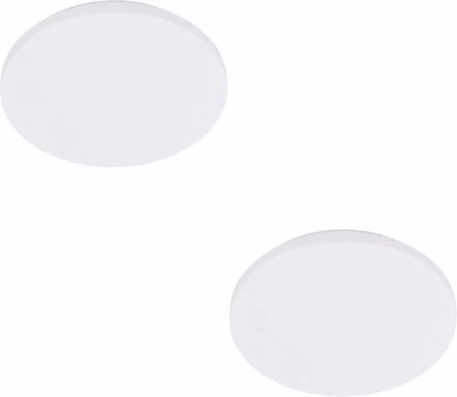 Loops 2 Pack Modern White Round LED Ceiling Lights with Bulbs Included – 1