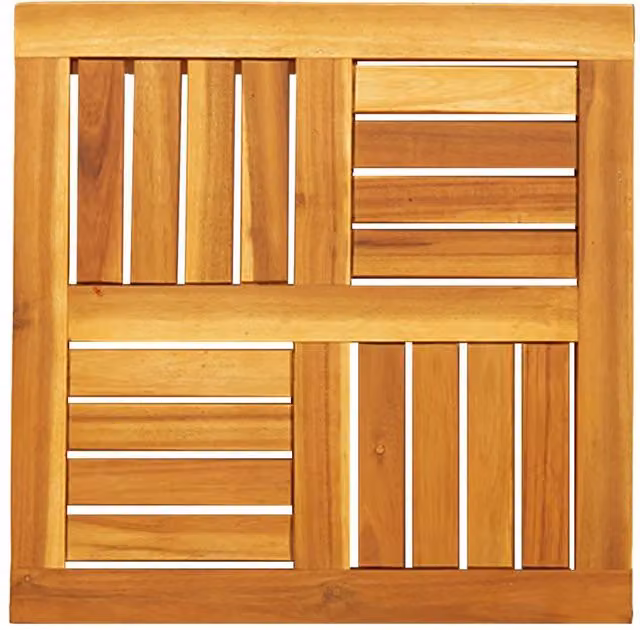 Berkfield Home Square Solid Wood Acacia Table Top in Brown, W/D/H: 50 x 50 x 2 cm