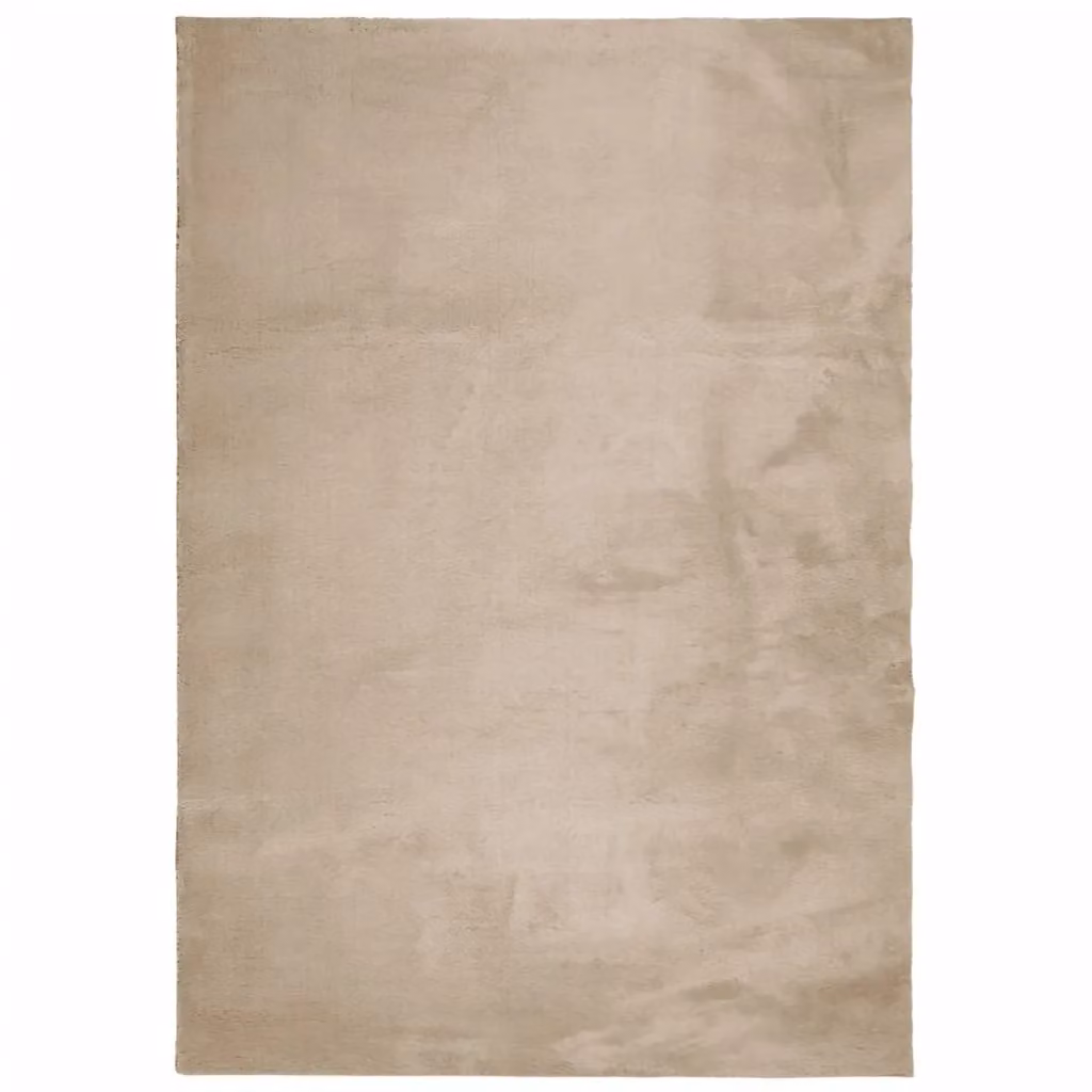 Berkfield Home HUARTE Abstract Short Pile Rug in Sand and Brown, W/D/H: 140 x 200 cm – 1