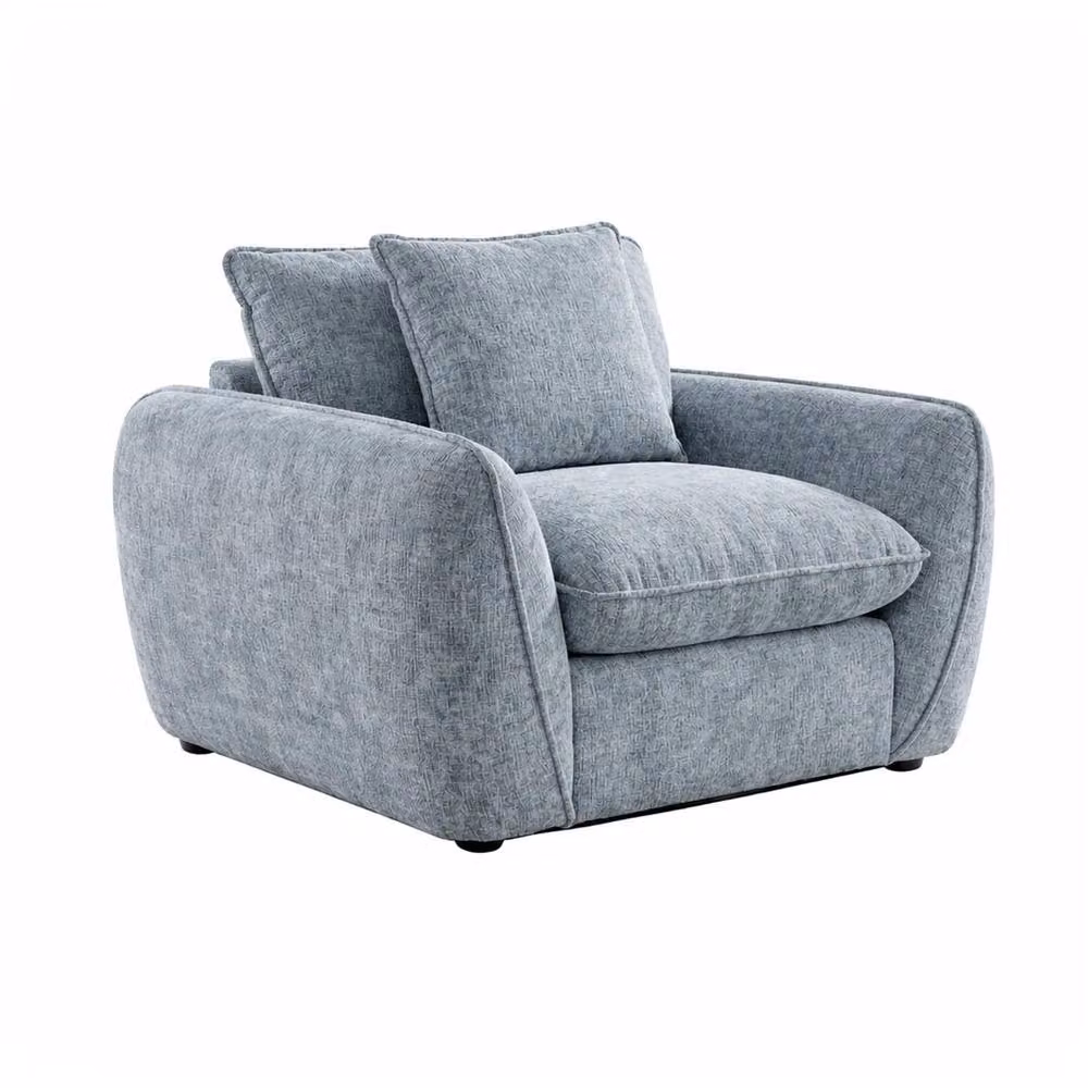 Furnishings For Less UK Berti Grey Fabric Tub Armchair Single Seater – 2