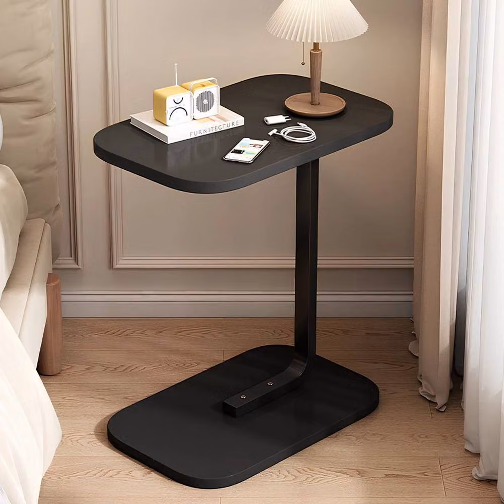 EONLION Black C-Shaped Compact Sofa Side Table and Coffee Table – 3