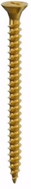 Securfix Yellow Galvanised Pozidriv Self-Countersinking Metal Screws, Pack of 100