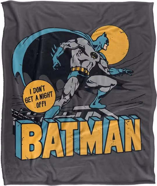 LOGOVISION Batman DC Night Owl Super Soft Silky Touch Fleece Throw Blanket, Multicolour, W: 91.44 cm x L: 147 cm – 6