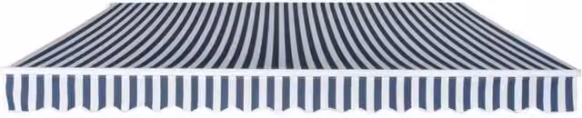 Berkfield Home Manual Operated Folding Awning, Blue and White Striped, 400 cm – 1