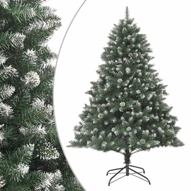 Berkfield Home Artificial Green Christmas Tree with Stand, Height: 210 cm – 1