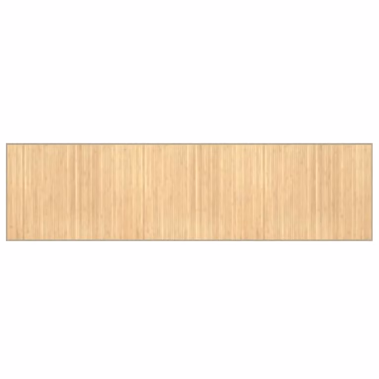 Berkfield Home Rectangular Bamboo Rug in Beige, W/D/H: 80 x 300 cm