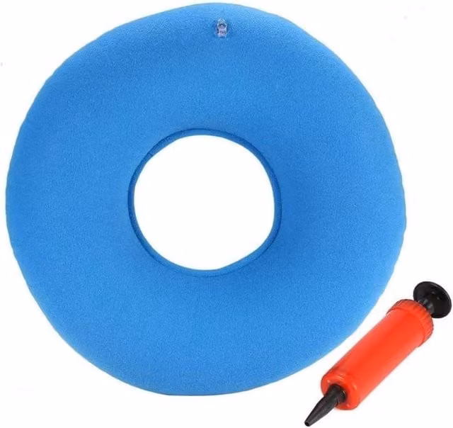 SPETLEK Blue Ergonomic Donut Ring Chair Seat Cushion Pillow, W: 100 cm, D: 190 cm