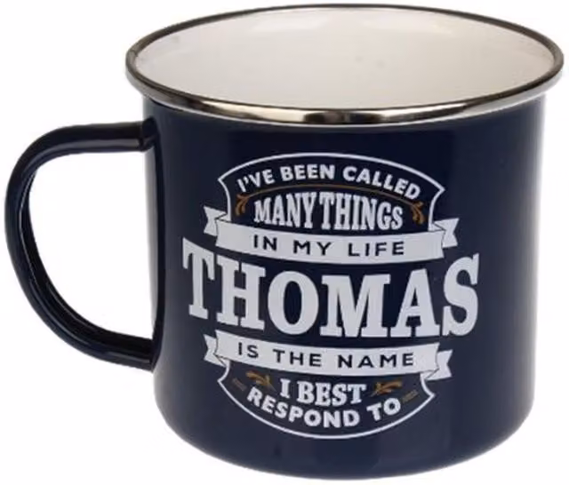 Thomas Enamel Coffee Mug in White