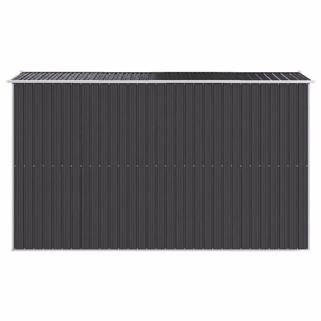Berkfield Home Anthracite and Black Galvanised Steel Garden Shed with Sliding Gable Doors W/D/H: 192 x 357 x 223 cm – 4
