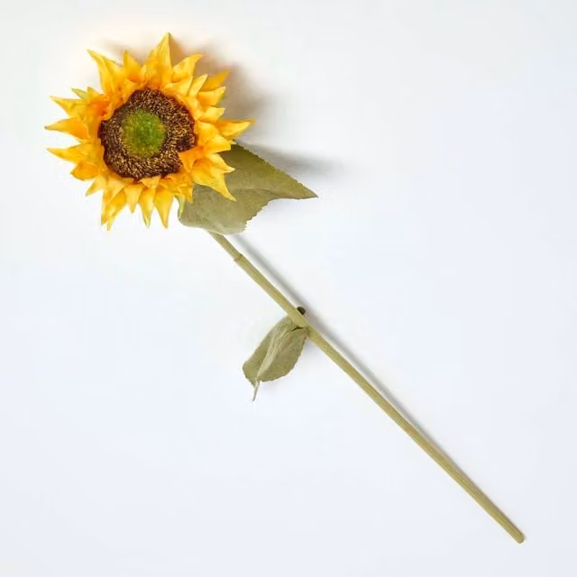 Homescapes Yellow Sunflower Single Stem, Height: 80 cm