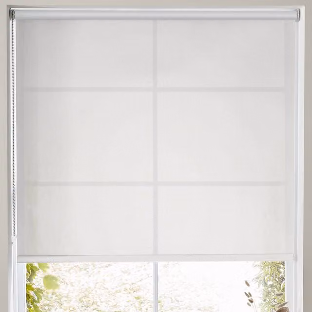 Terrys Illusion Texture Made to Measure Semi-Transparent Roller Blind in White