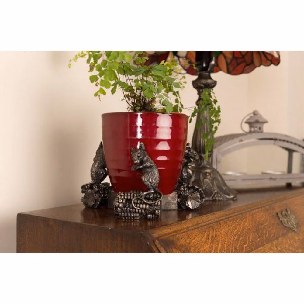 Jardinopia Harvest Mouse On Corn Plant Pot Feet, Set of 3, Bronze – 2
