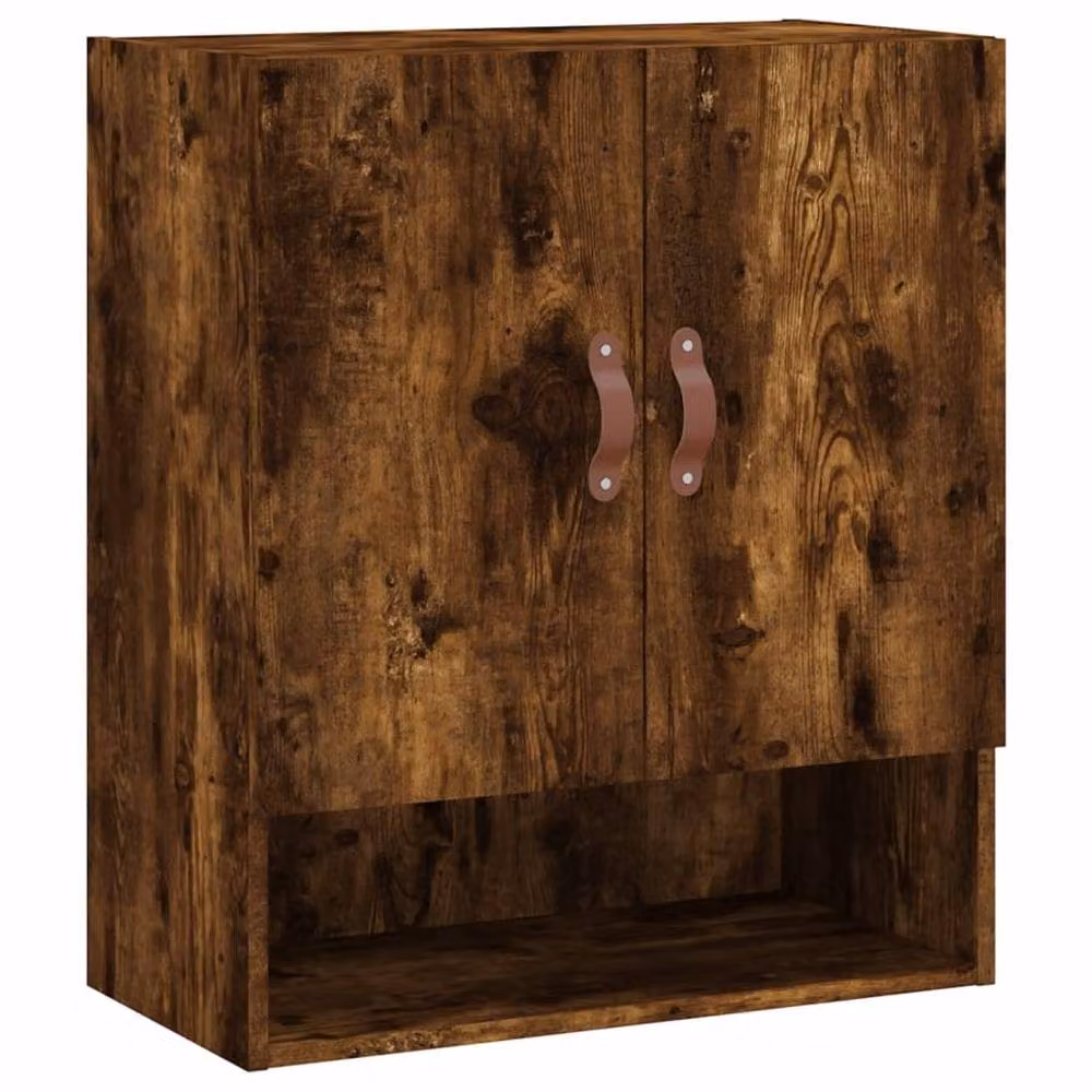Berkfield Home Smoked Oak Wall Cabinet in Brown, W/D/H: 60 x 31 x 70 cm – 3