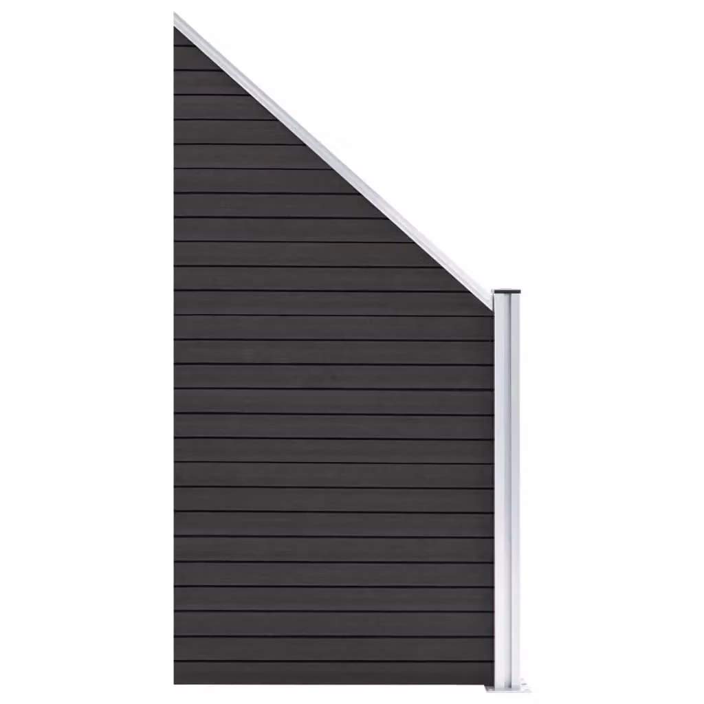 Berkfield Home Grey WPC Fence Panel W: 95 cm, H: 105-180 cm – 2