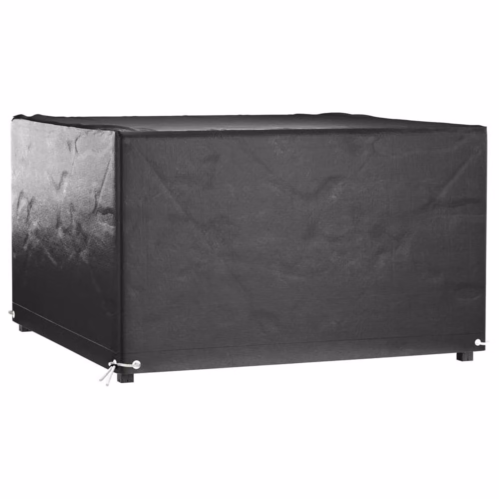 Berkfield Home Water-Repellent Square Garden Furniture Covers, 2 Pack, Black, W/D/H: 132 x 132 x 80 cm – 3