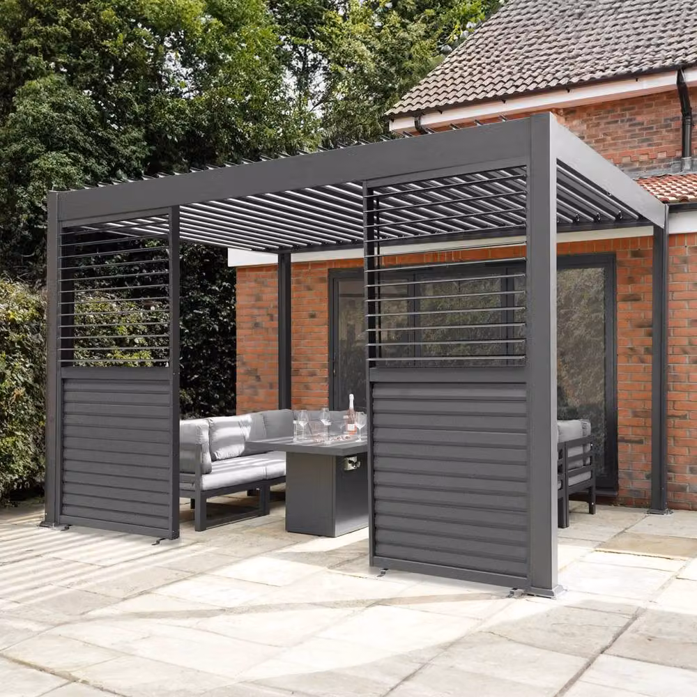 Monstershop Anthracite Aluminium Pergola Shutter Panel in Grey – 4