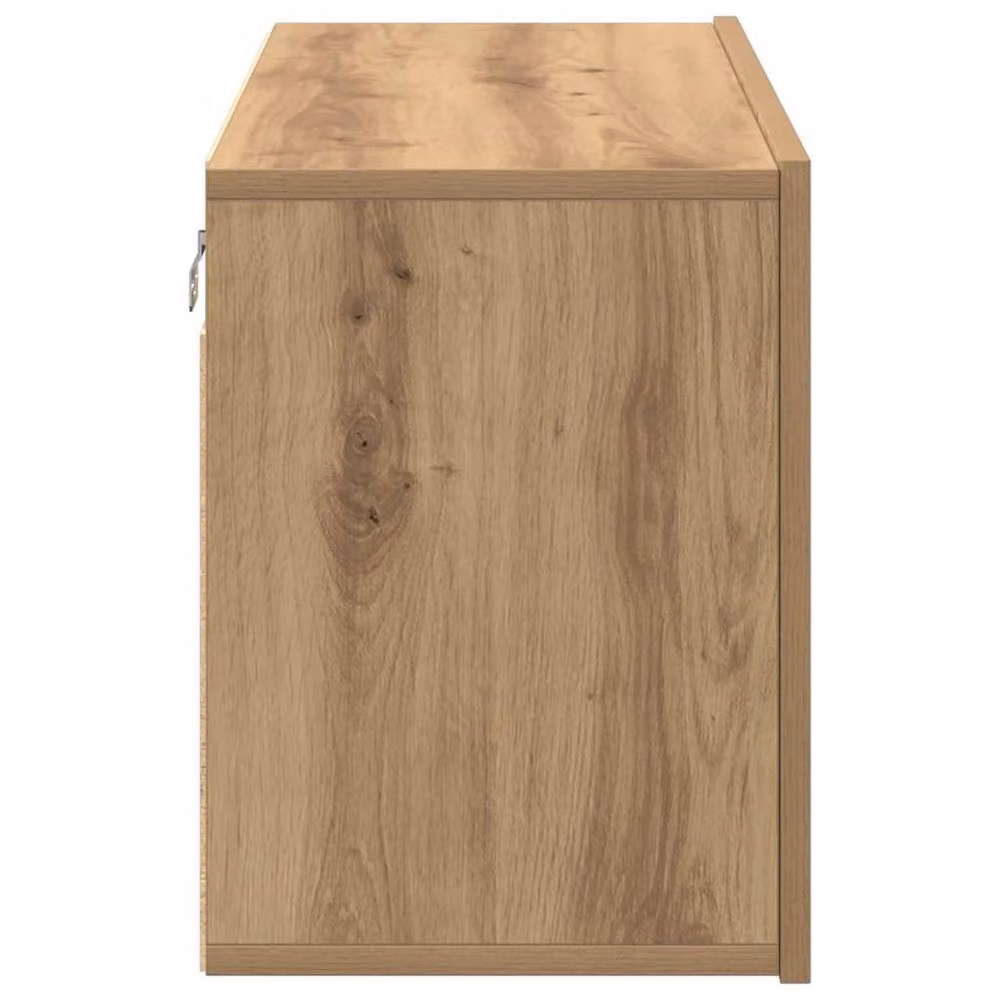Berkfield Home Artisan Oak Wall-mounted TV Cabinet in Brown, W/D/H: 80 x 30 x 41 cm – 4