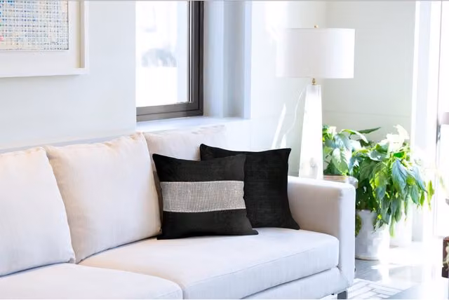 NewEdgeBlinds Eclat Velvet Square Cushion Cover, Black, W/D/H: 50 x 50 x 50 cm