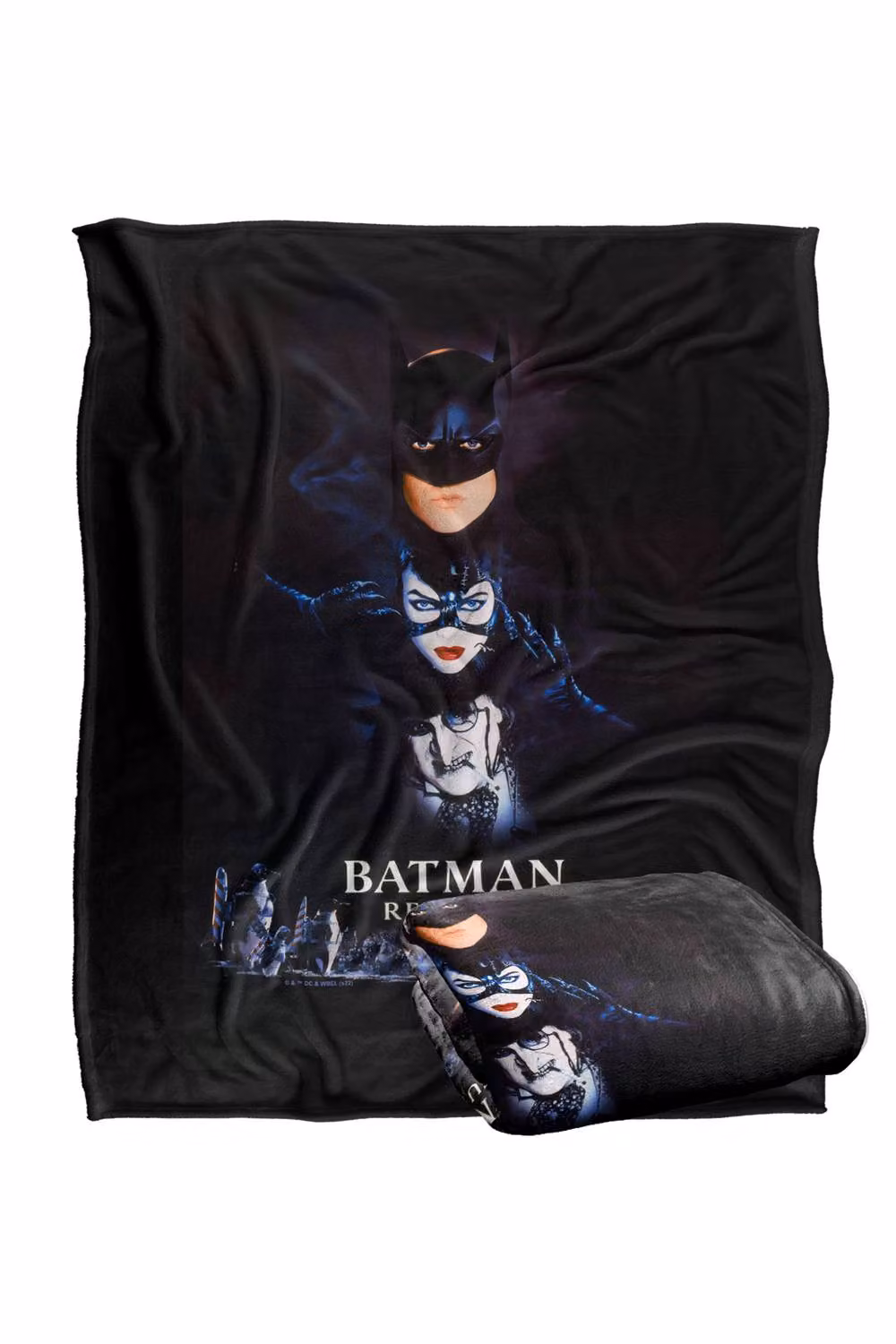 LOGOVISION Batman Returns Batman Catwoman Penguin Fleece Throw Blanket, Multicolour, W/D/H: 91 x 147 cm – 7