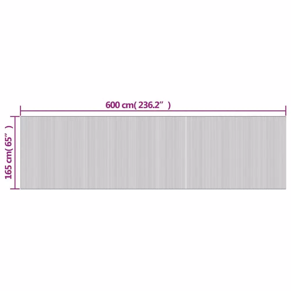 Berkfield Home Bamboo Room Divider in Black, H 165 cm x W 600 cm – 6