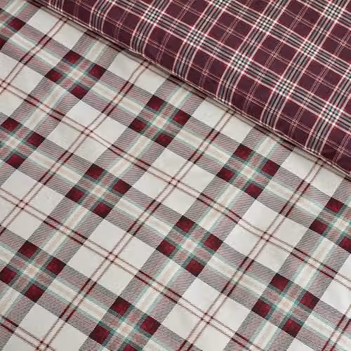 Catherine Lansfield Kelso Check Reversible Duvet Cover and Pillowcase Set in Purple, W/D/H: 135 x 200 cm and 50 x 75 cm – 5