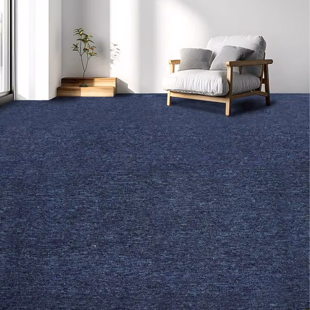 Actiasmat Plain Heavy Duty Carpet Tiles in Blue