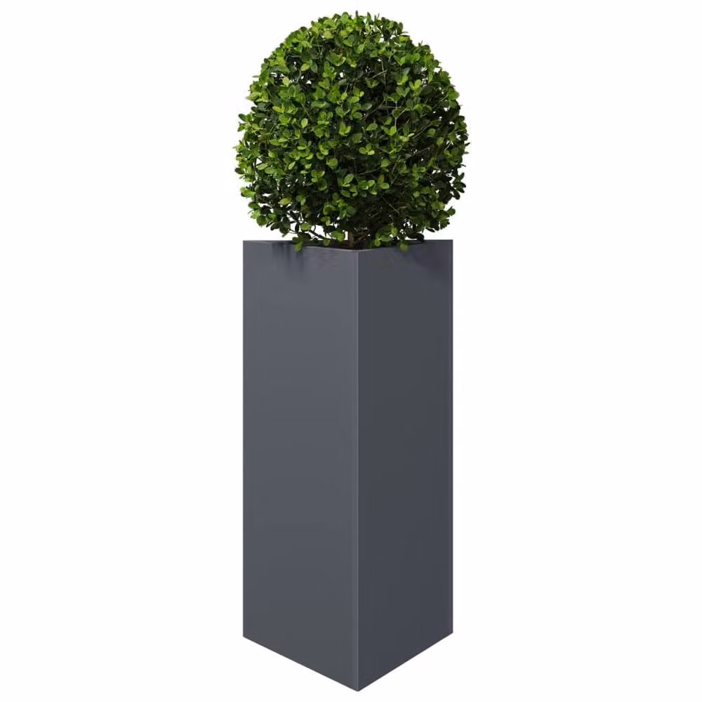 Berkfield Home Anthracite Triangular Steel Garden Planter, W/D/H: 40 x 34.5 x 70 cm – 3