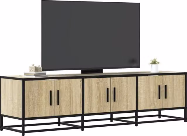 Berkfield Home Industrial TV Cabinet in Sonoma Oak Brown, W/D/H: 150 x 41 x 35 cm – 1