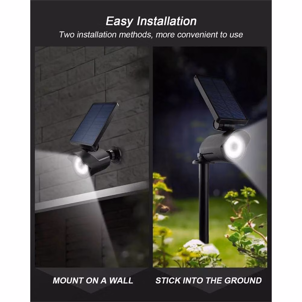 Kelvenix Solar 8 LED Security Camera Light with Motion Sensor, Black Outdoor Floodlight – 4