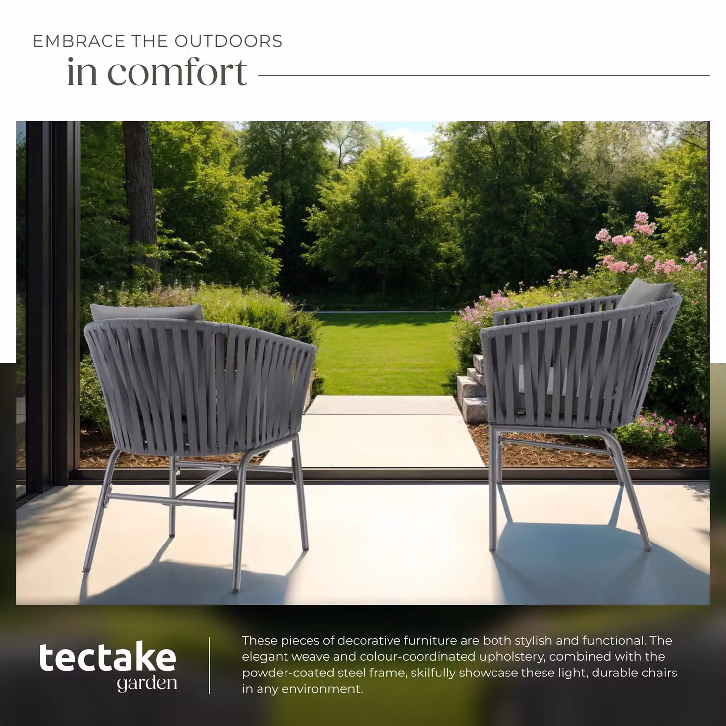 tectake Valeiras Accent Chair in Dark Grey for 6 Adults – 4