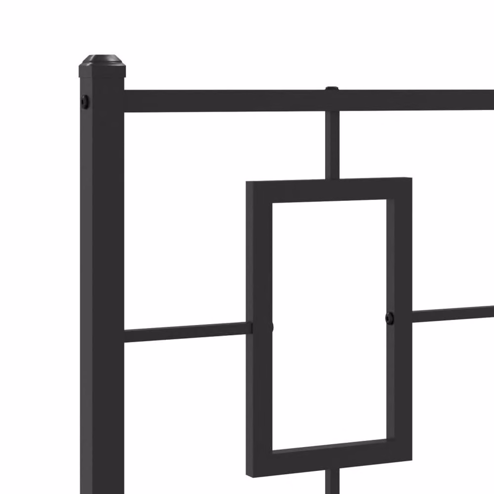 Berkfield Home Metal Bed Frame with Footboard, Black, W/D/H: 90 x 200 cm – 4
