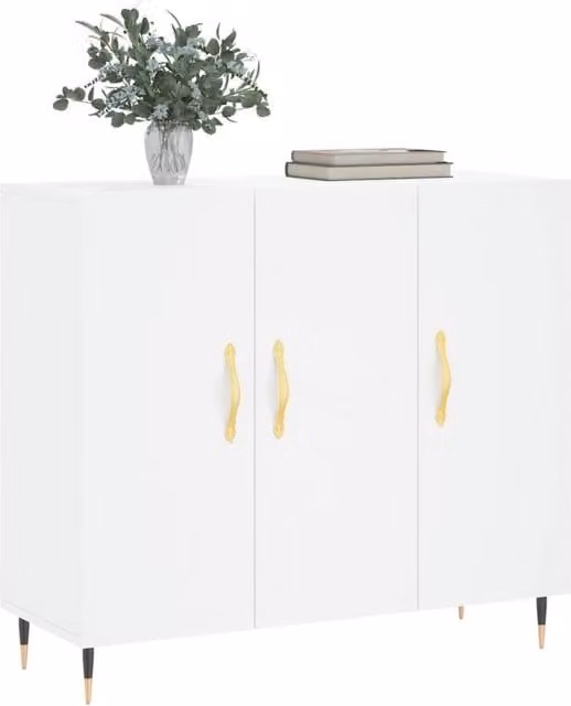 Berkfield Home White Matt Sideboard W/D/H: 90 x 34 x 80 cm – 1