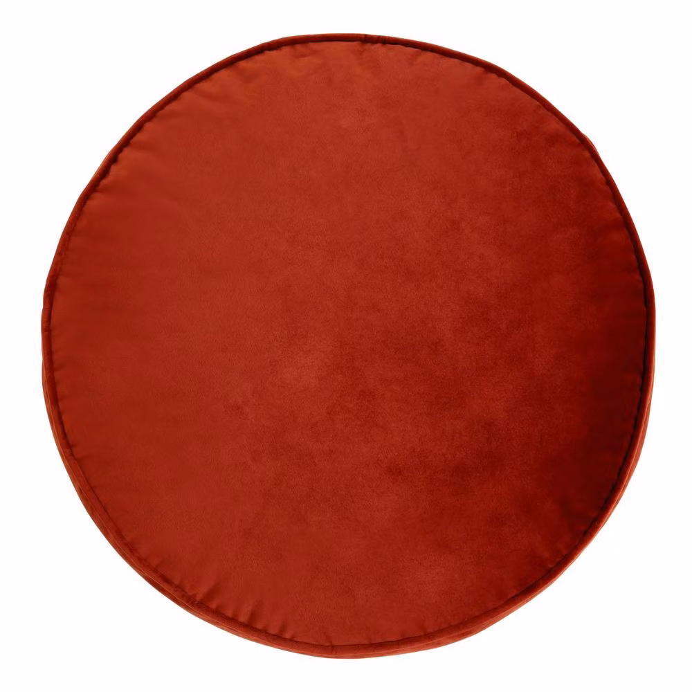 icon Milano Orange Velvet Round Bean Bag Footstool – 4