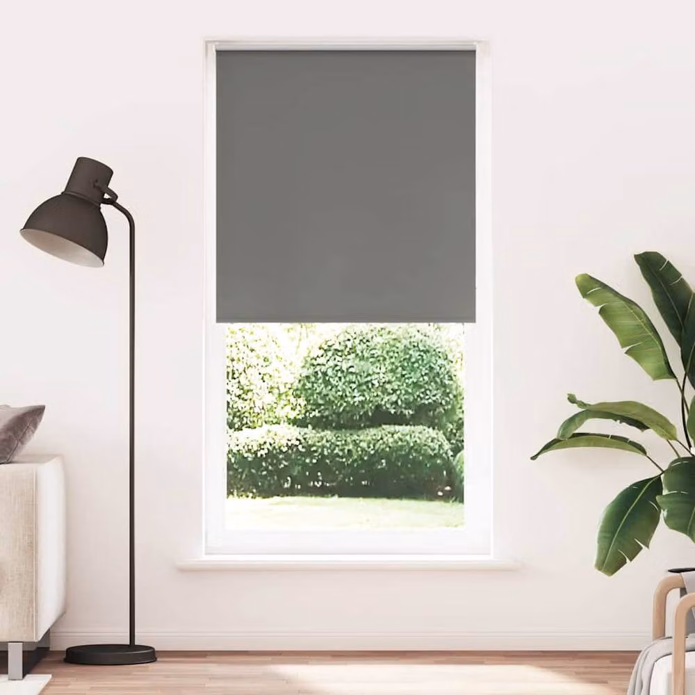 Berkfield Home Blackout Roller Blind in Grey, Thermal Insulating Polyester, W: 90 cm, H: 210 cm – 3
