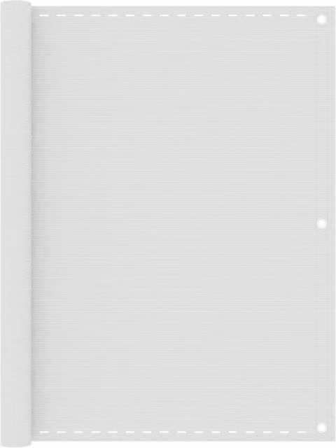 Berkfield Home White Balcony Screen, W: 120 cm, H: 600 cm