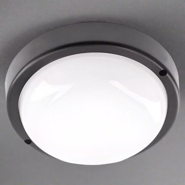 CGC Lighting Kodo Black Round LED Surface Mount Ceiling and Wall Light, 8W, 720lm, 4000K – 1