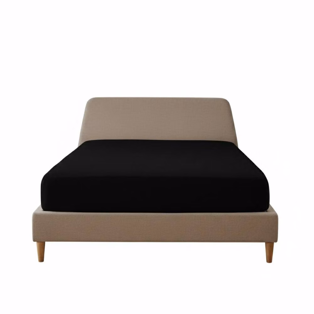 Snug City King Size Black Flannelette Fitted Sheet, Extra Deep 40 cm, Soft Brushed Cotton – 2