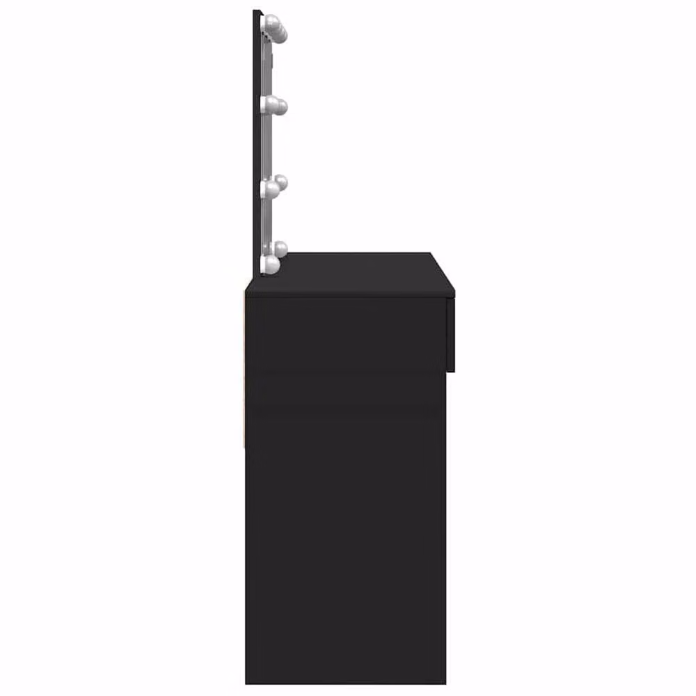 Berkfield Home Beautiful Modern Hollywood LED Dressing Table in Black, W/D/H: 100 x 40 x 130 cm – 4