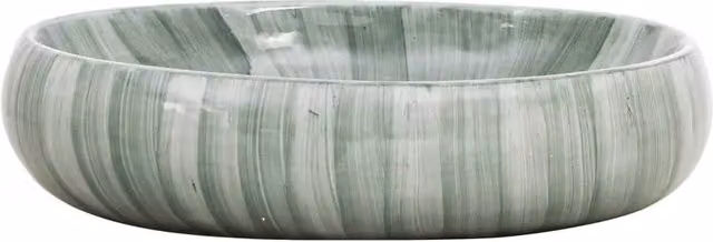 Berkfield Home Green Oval Ceramic Countertop Basin W/D/H: 59 x 40 x 15 cm