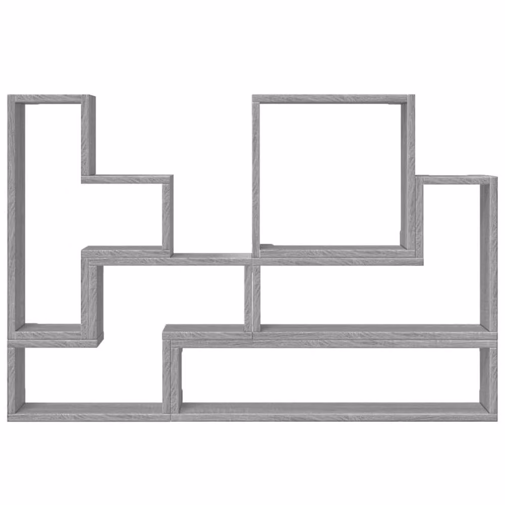 Berkfield Home Wall Shelf in Grey Sonoma, W/D/H: 96 x 12 x 64 cm – 2