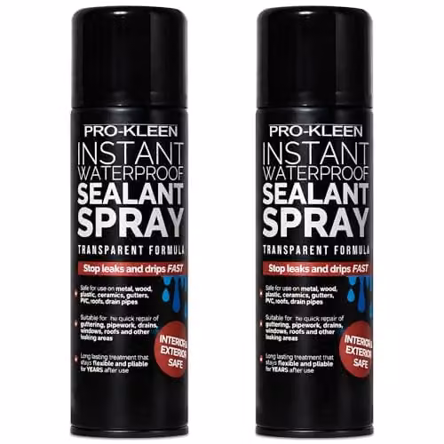 Pro-Kleen Instant Waterproof Sealant Spray, Transparent, 2 x 400ml – 1
