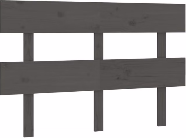 Berkfield Home Grey Rustic Solid Pine Wood Bed Headboard W/D/H: 124 x 3 x 81 cm – 1