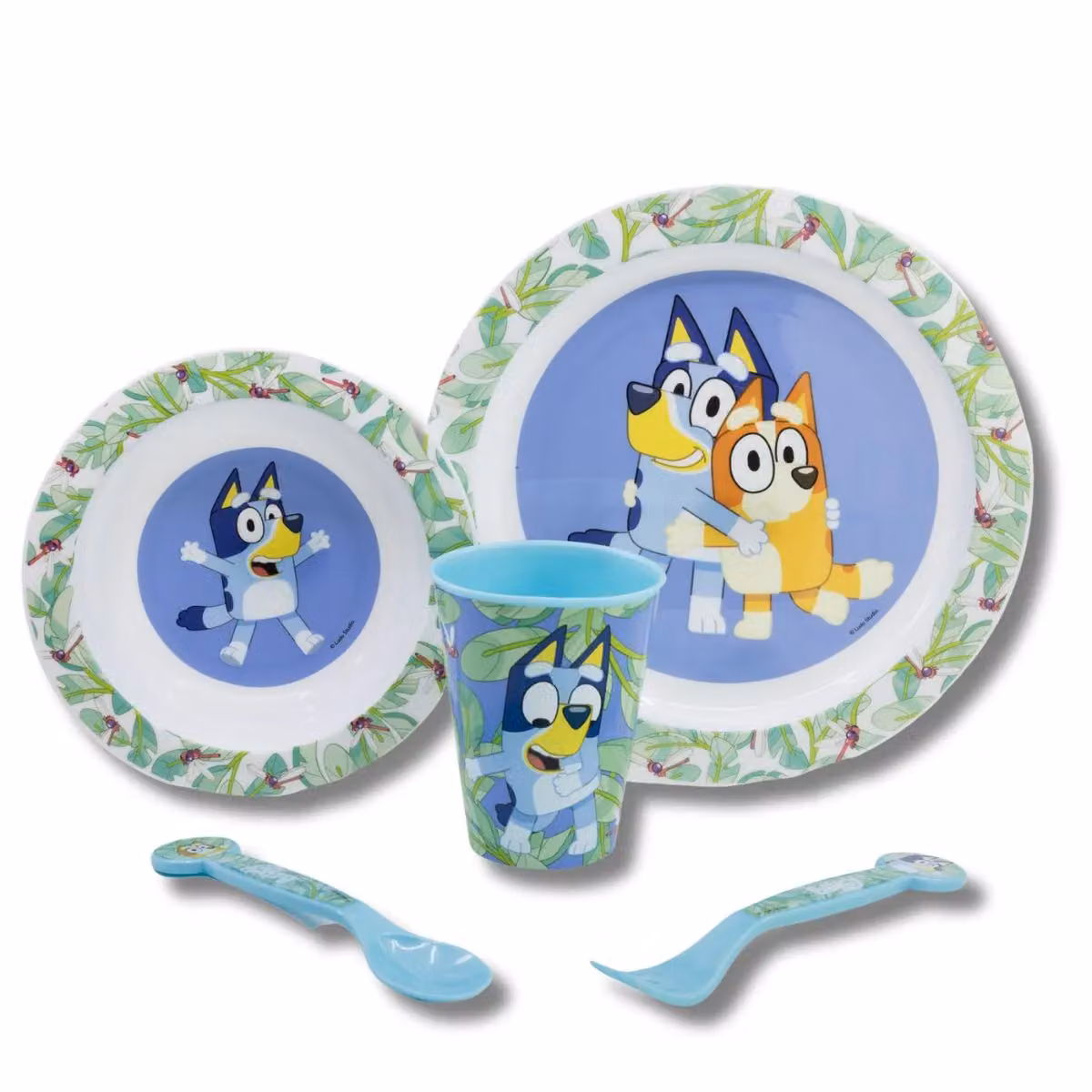 Bluey Childrens Plastic Dinner Set with 3D Tumbler in Blue – 2